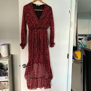 Beautiful Floral red dress